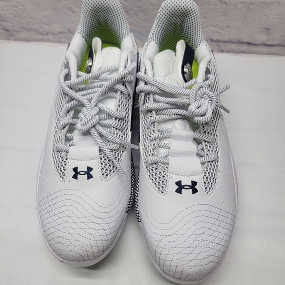 UA Harper 7 Elite TPU Baseball Cleats White Navy Blue 3025585-401 Men’s Size 9.5 - Picture 9 of 9